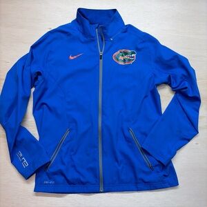Nike Dry Fit Elite Florida Gators Full Zip Windbreaker Jacket Blue Large